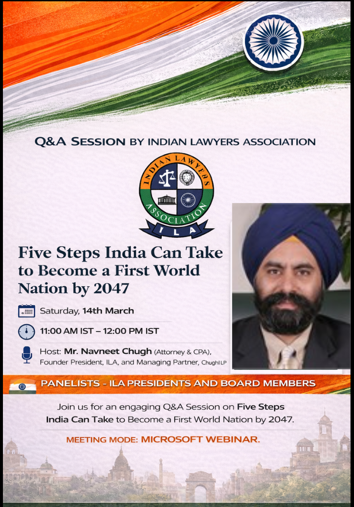 ILA Q&A Session - Five Steps India Can Take to Become a First World Nation by 2047